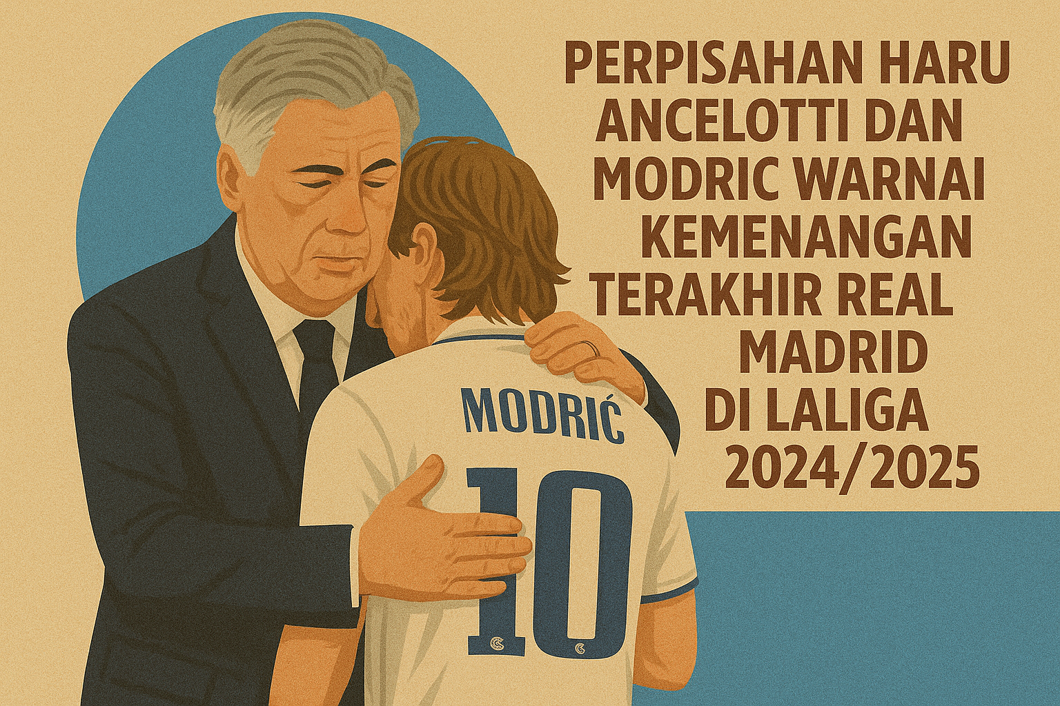 Perpisahan Haru Ancelotti dan Modric Warnai Kemenangan Terakhir Real Madrid di LaLiga 2024/2025