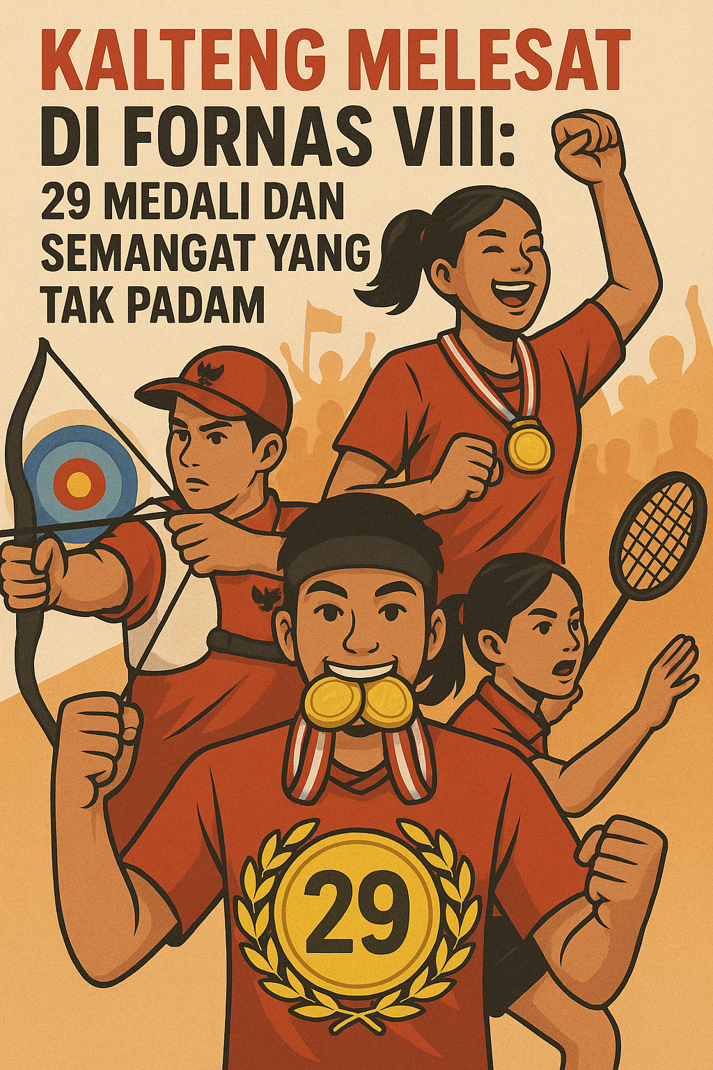 Kalteng Melesat di FORNAS VIII: 29 Medali dan Semangat yang Tak Padam