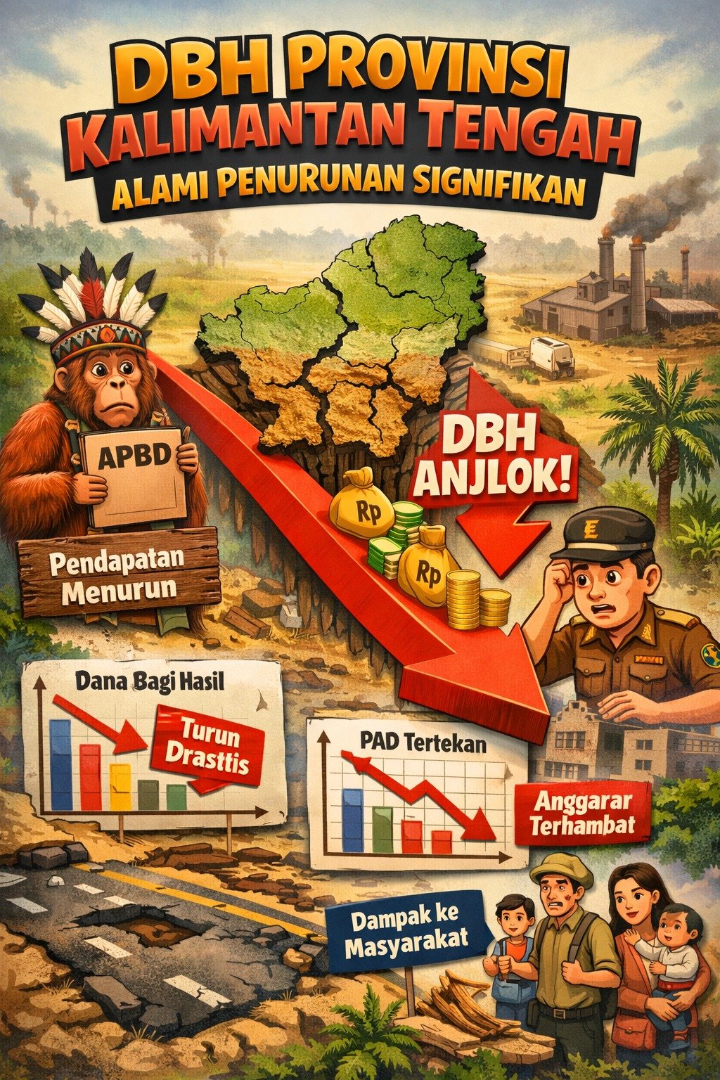 DBH Provinsi Kalimantan Tengah Alami Penurunan Signifikan