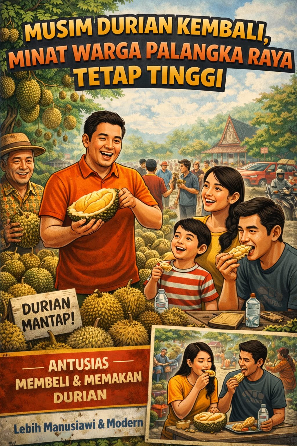 Musim Durian Kembali, Minat Warga Palangka Raya Tetap Tinggi