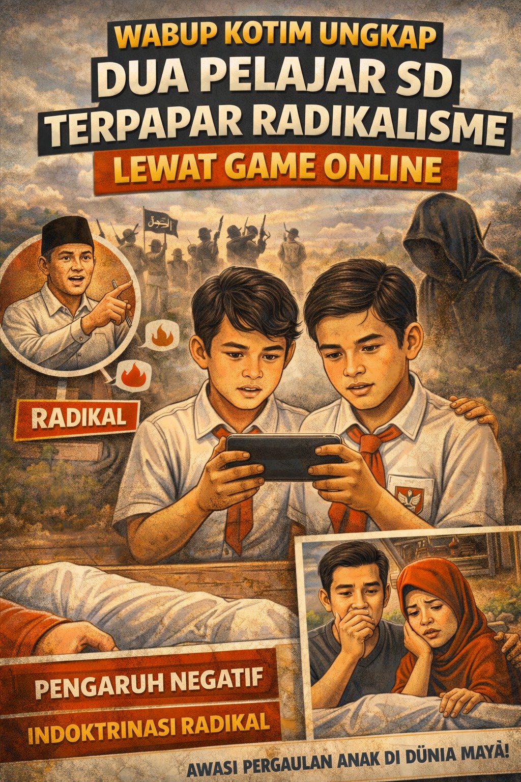 Wabup Kotim Ungkap Dua Pelajar SD Terpapar Radikalisme Lewat Game Online